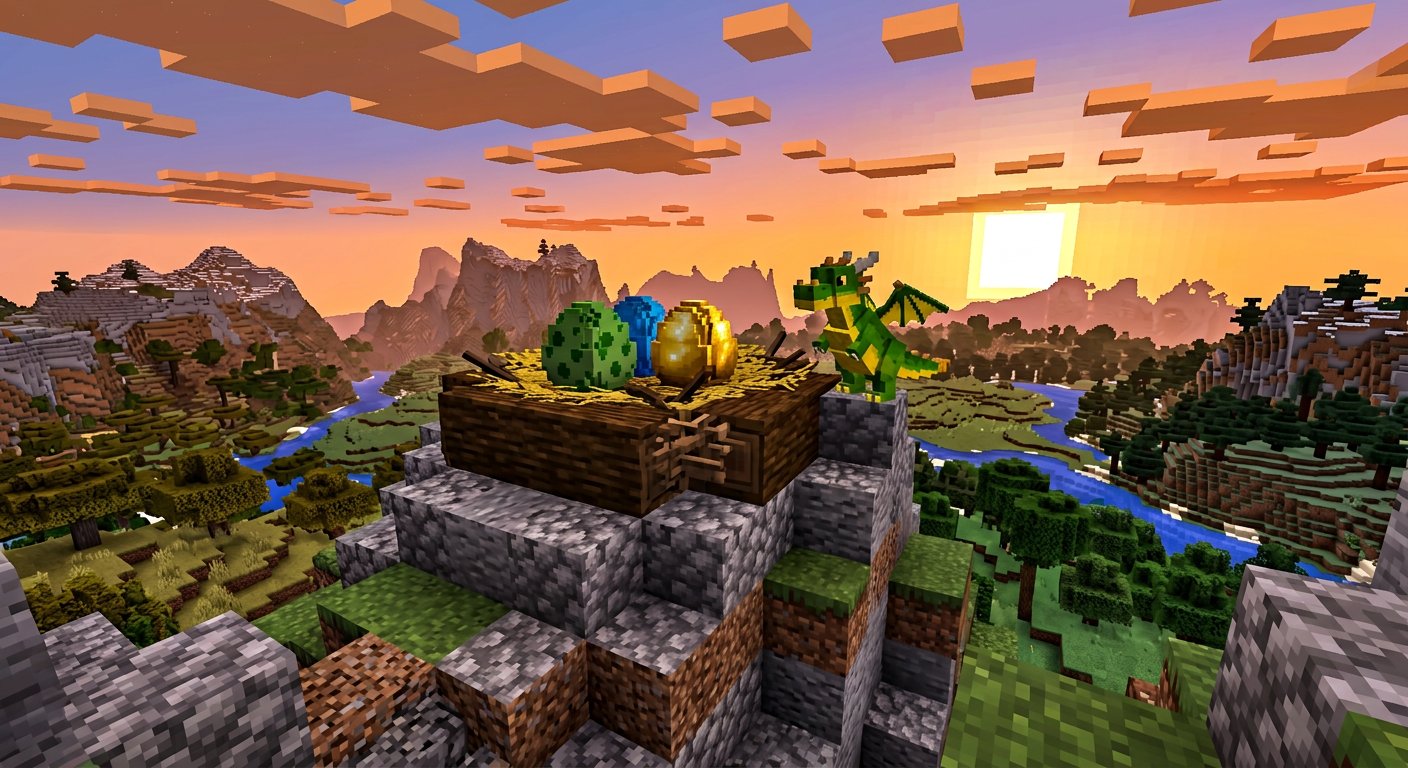 A dragon nest with three eggs